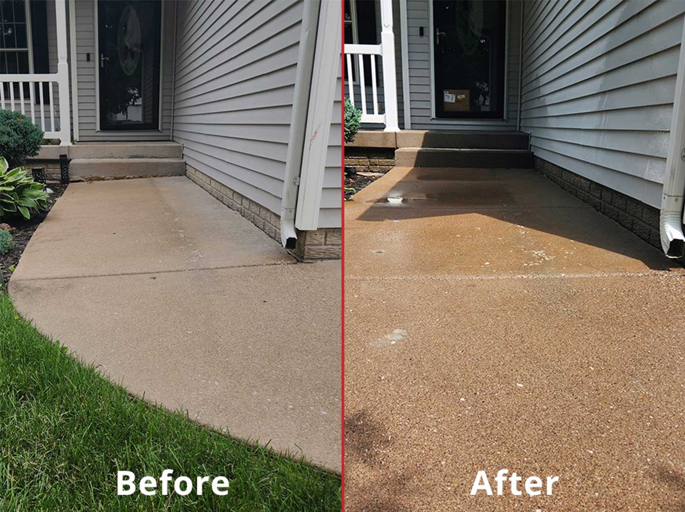Before and After - Walkway Leveling