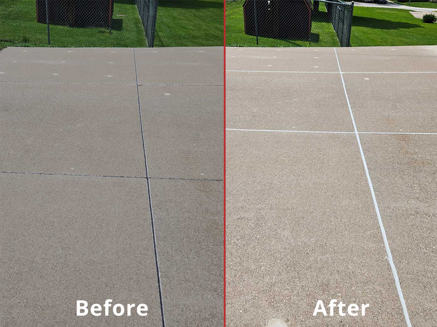 Before and After - Joint Caulking